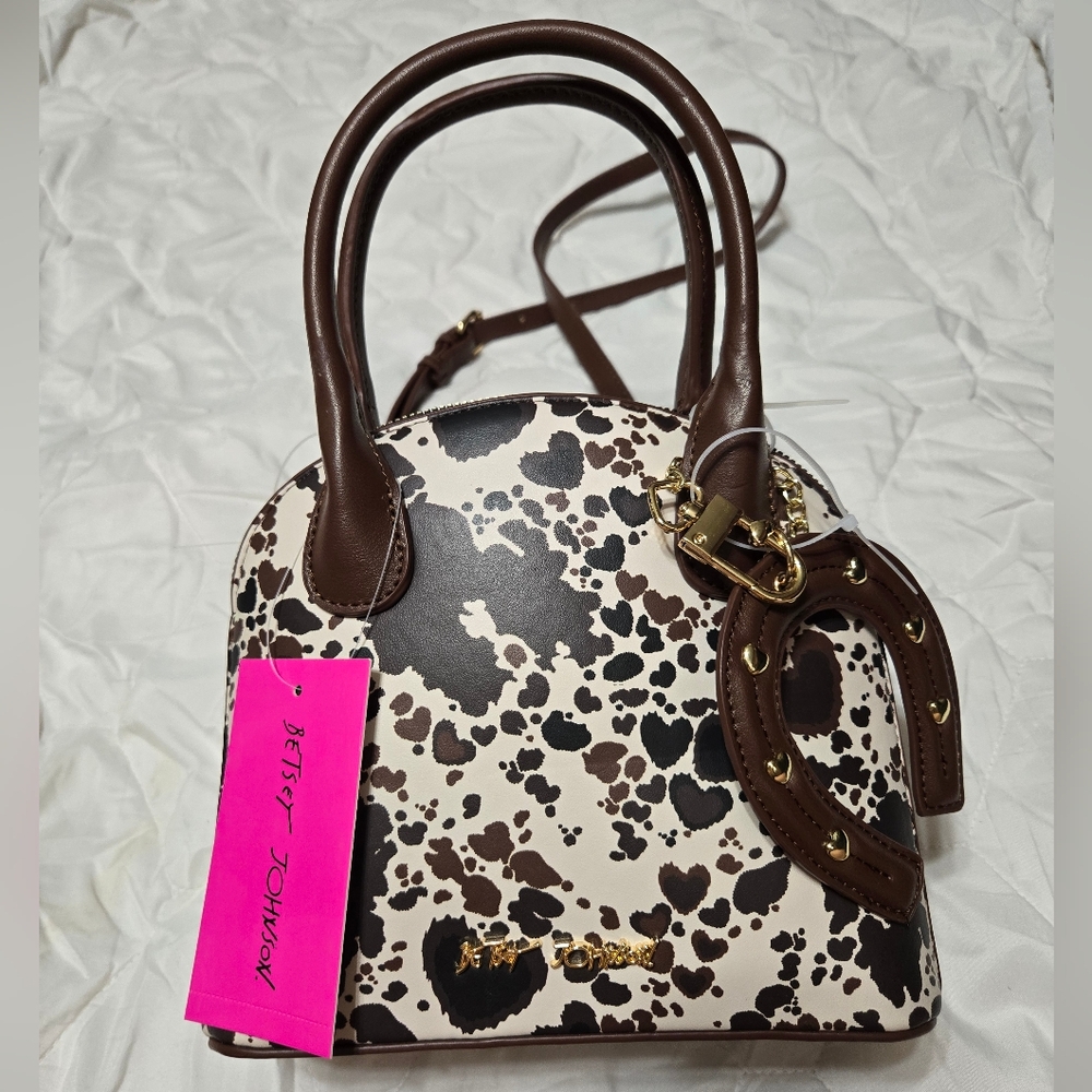 Betsey Johnson Western Cow Print Purse